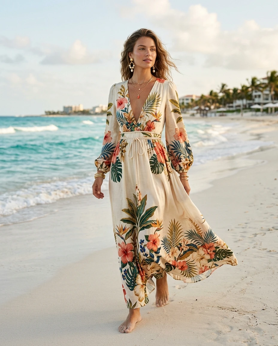 Gemma Deeks Style Guide: Resort Wear Designer Summer Dresses in Cancun Summer 2026