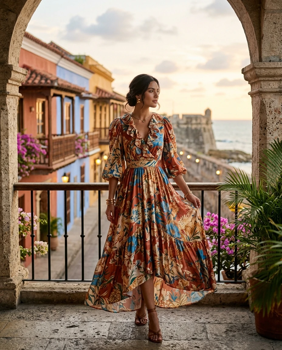 Gemma Deeks Style Guide: Resort Wear Designer Summer Dresses in Colombia Summer 2026