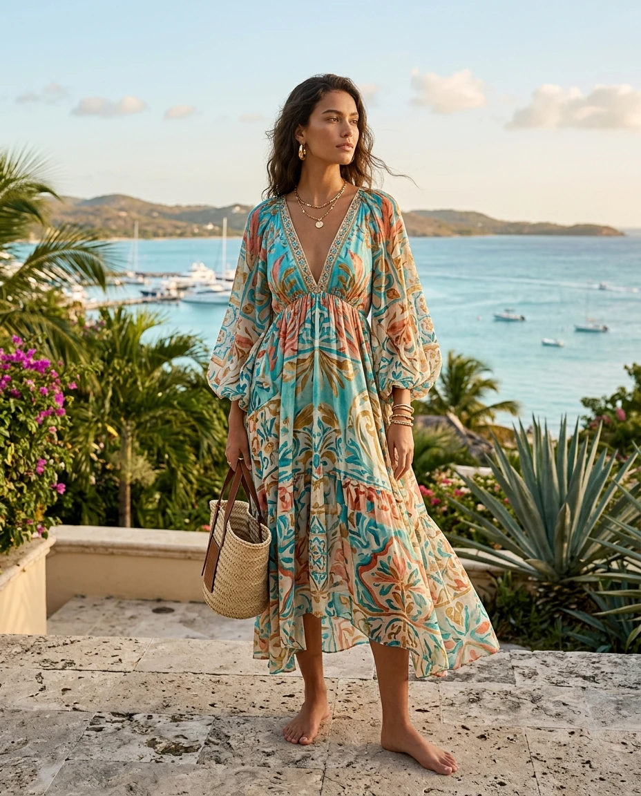 Gemma Deeks Style Guide: Resort Wear Designer Summer Dresses in La Romana Summer 2026