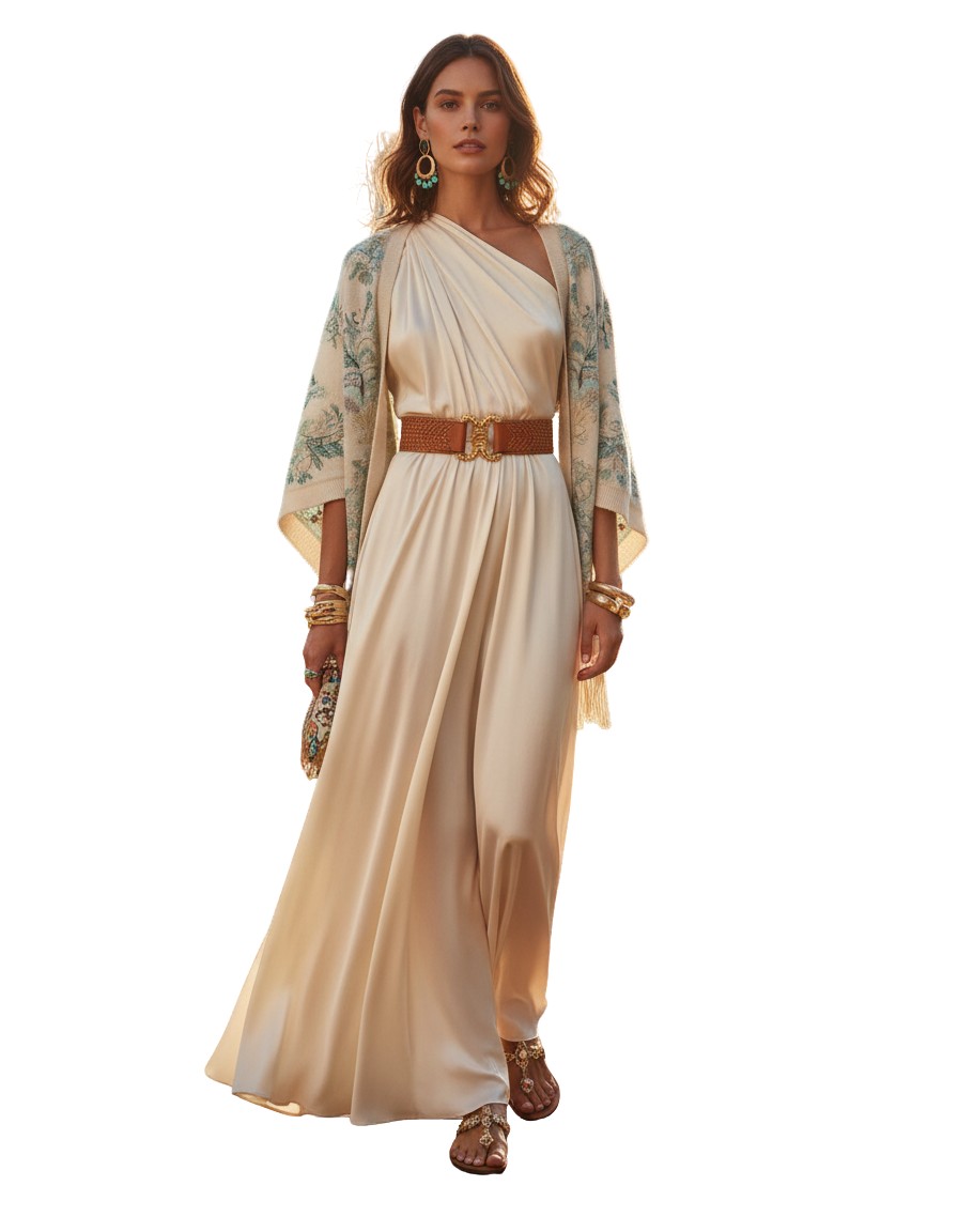 Gemma Deeks Style Guide: Resort Wear dinner outfit in Aspen Summer 2026