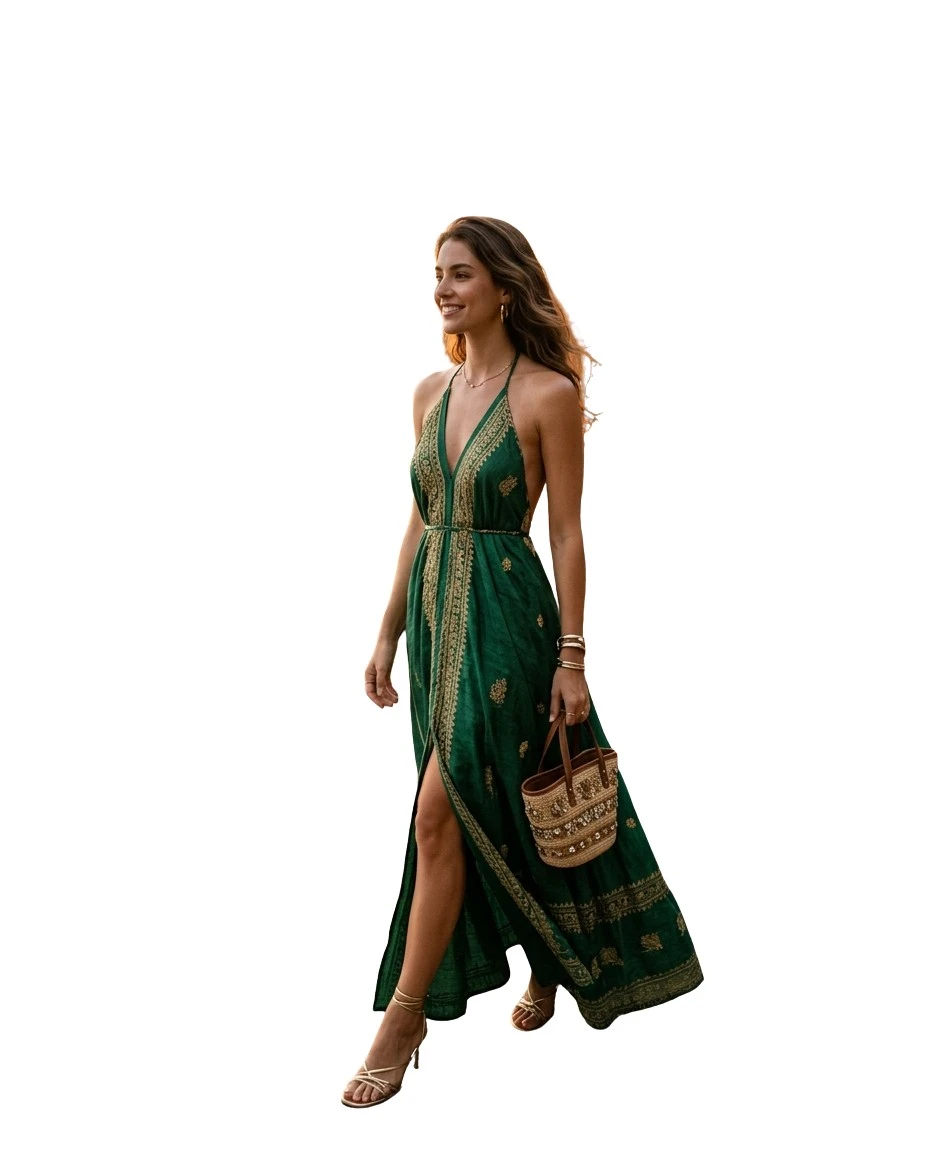 Gemma Deeks Style Guide: Resort Wear dinner outfit in Costa Rica Summer 2026