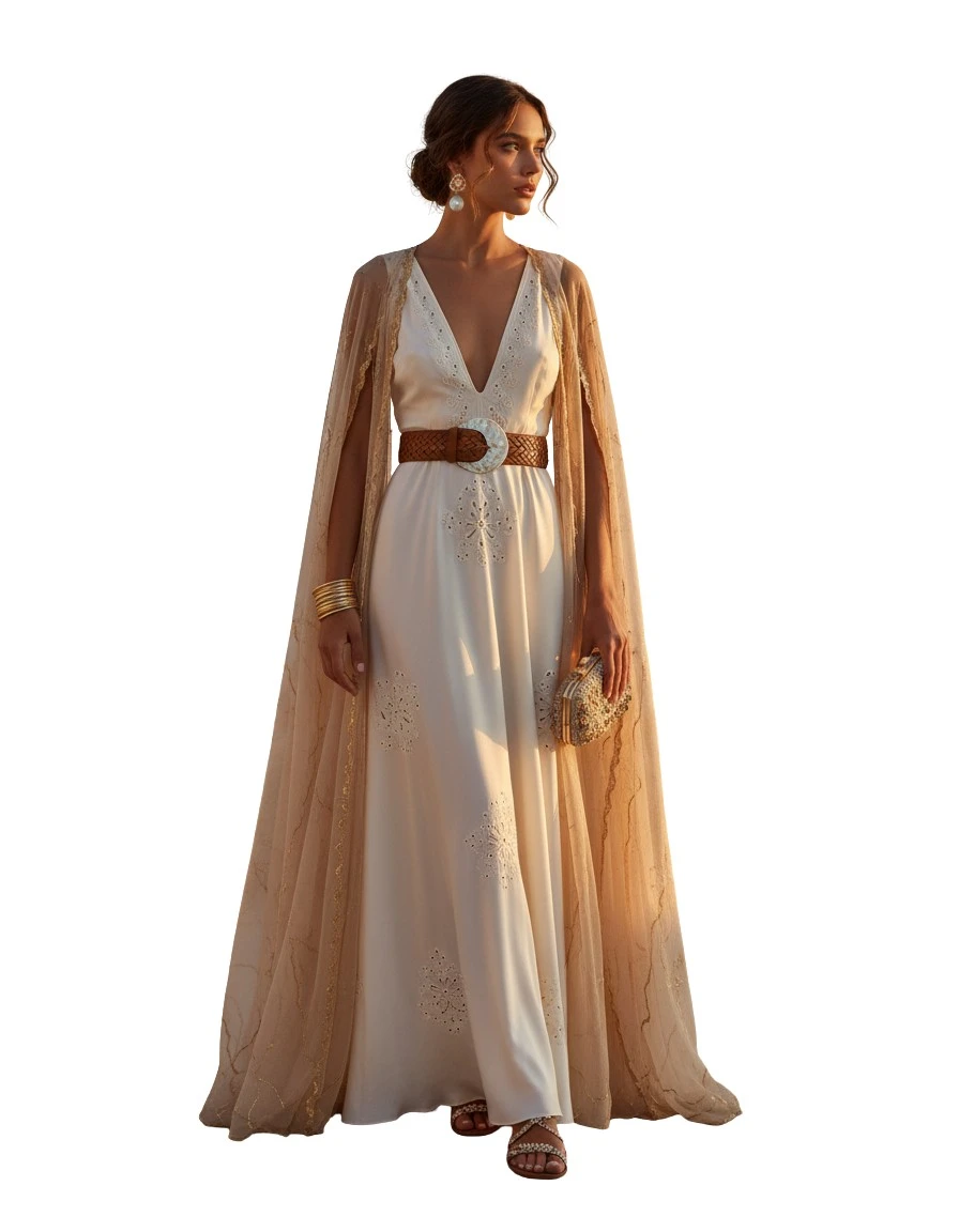 Gemma Deeks Style Guide: Resort Wear dinner outfit in Crete Summer 2026