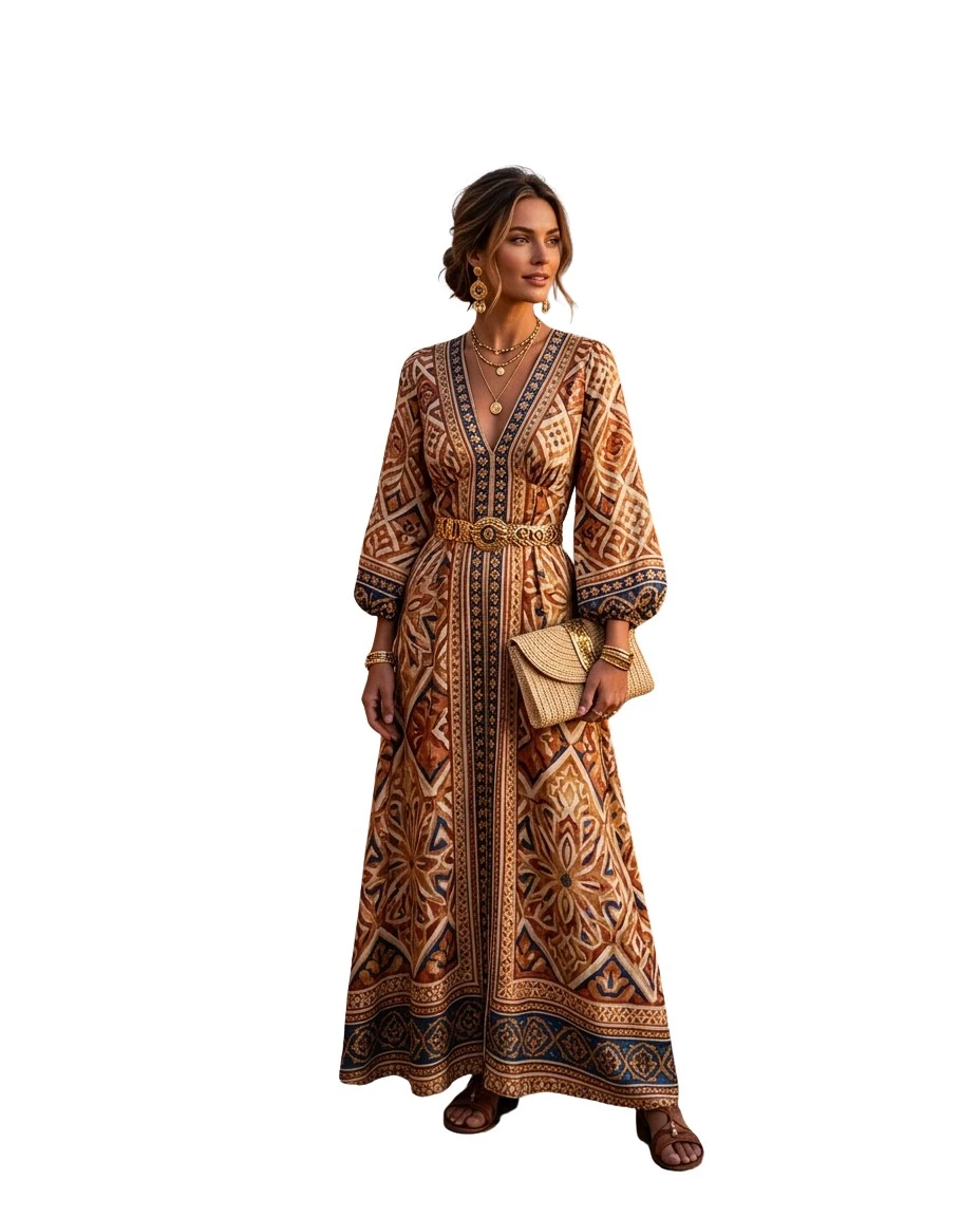 Gemma Deeks Style Guide: Resort Wear dinner outfit in Marrakech Summer 2026