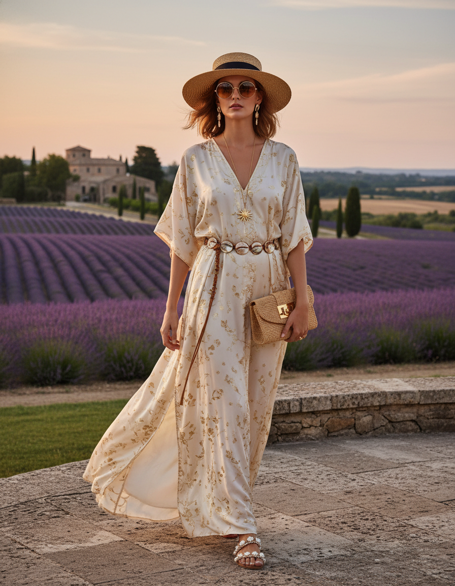 Gemma Deeks Style Guide: Resort Wear dinner outfit in Provence France Summer 2026
