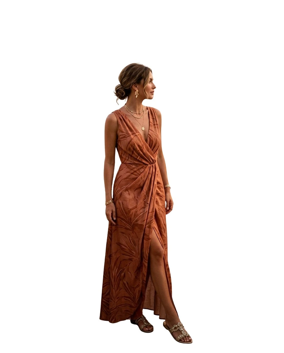 Gemma Deeks Style Guide: Resort Wear dinner outfit in Venice Summer 2026