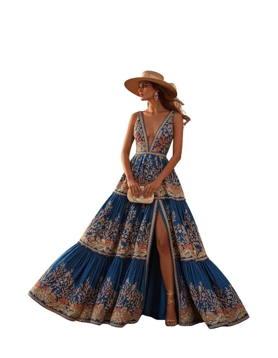 Gemma Deeks Style Guide: Resort Wear gala gown in Colombia Summer 2026