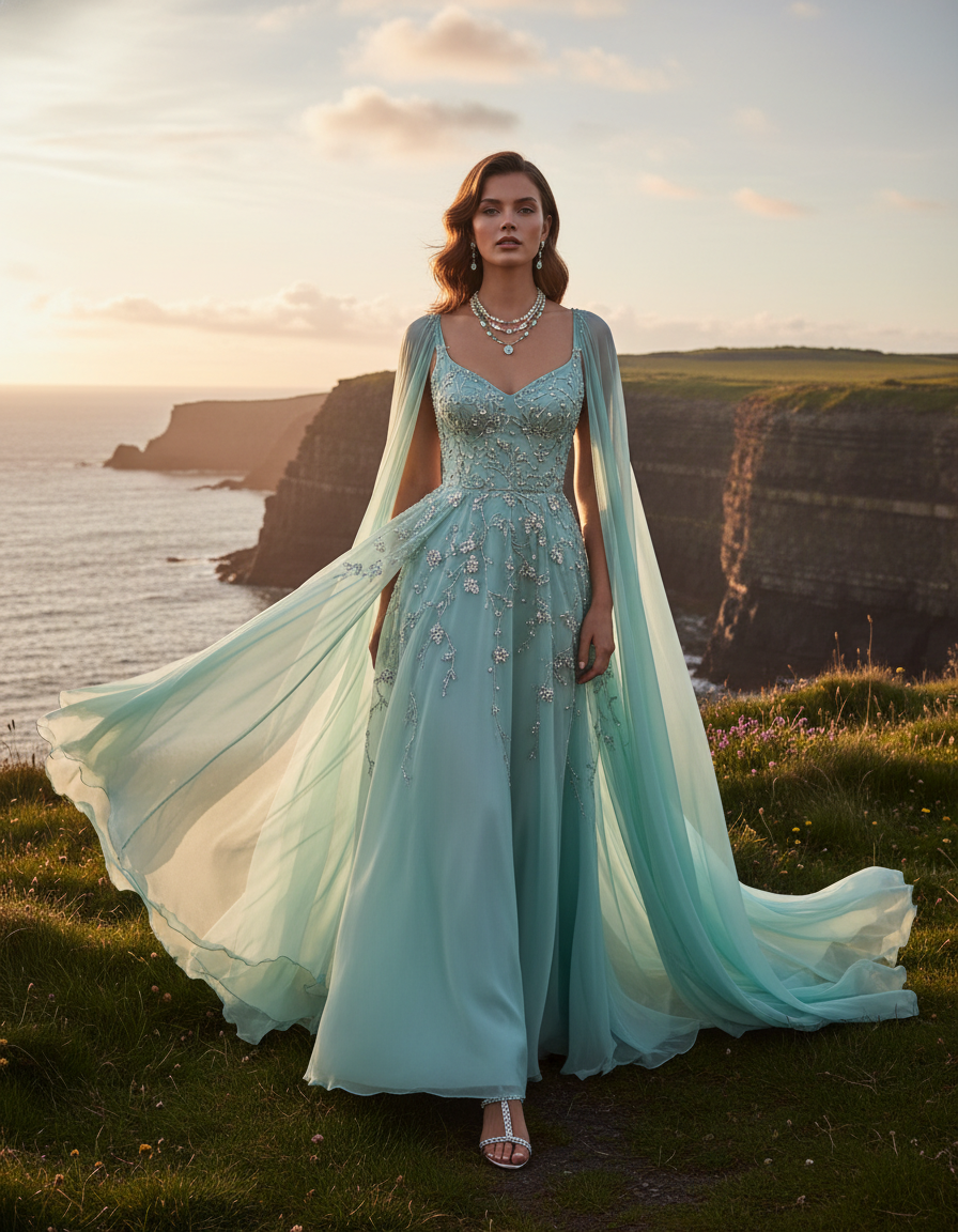 Gemma Deeks Style Guide: Resort Wear gala gown in Ireland Summer 2026