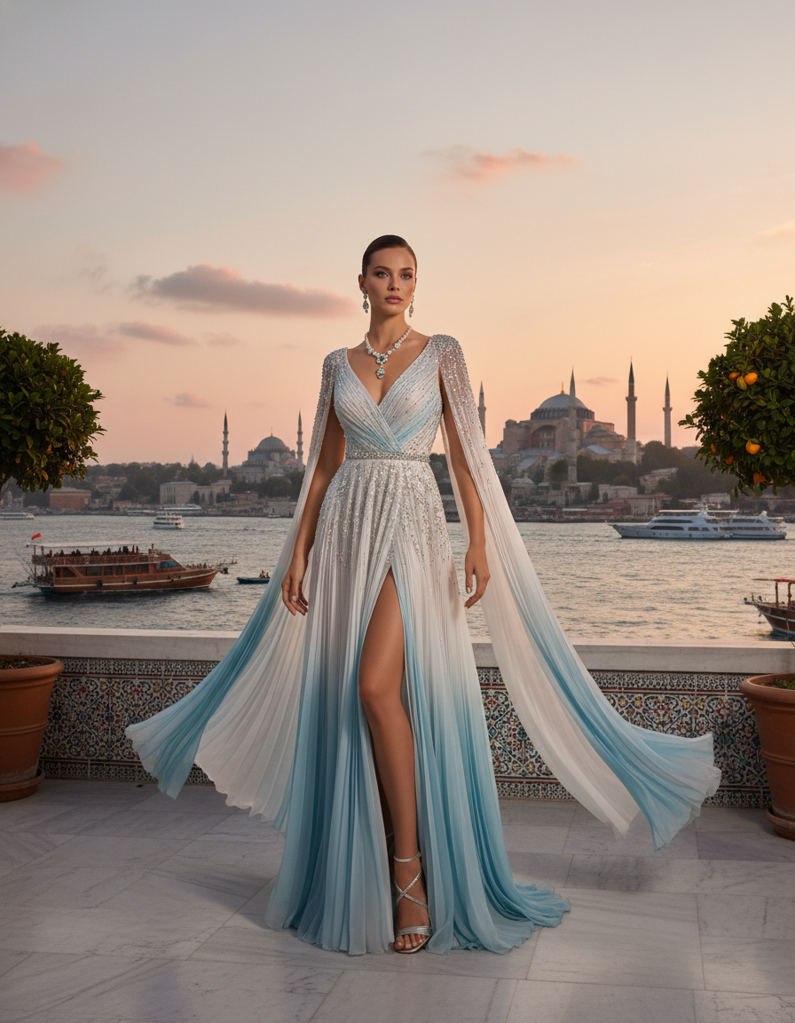 Gemma Deeks Style Guide: Resort Wear gala gown in Istanbul Summer 2026