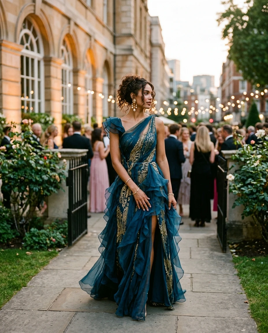 Gemma Deeks Style Guide: Resort Wear gala gown in London Summer 2026