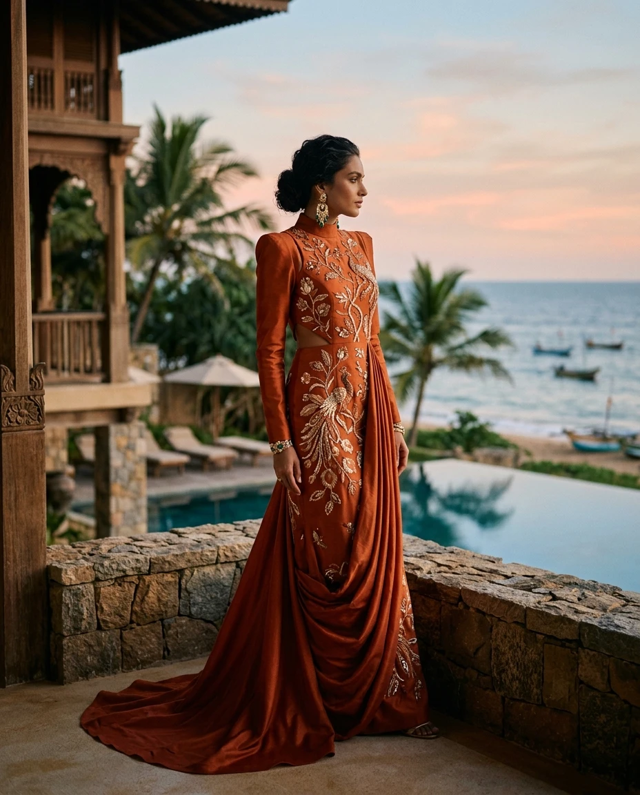 Gemma Deeks Style Guide: Resort Wear gala gown in Sri Lanka Summer 2026