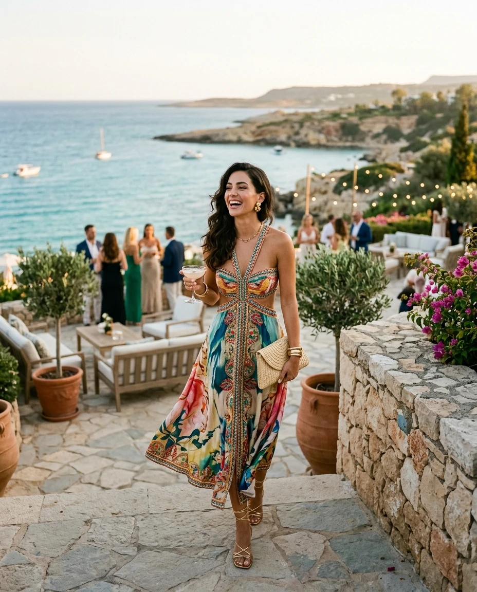 Gemma Deeks Style Guide: Resort Wear Holiday parties in Cyprus Summer 2026