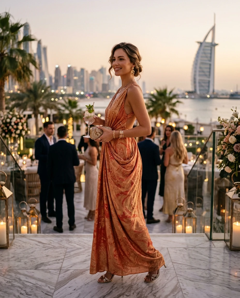 Gemma Deeks Style Guide: Resort Wear Holiday parties in Dubai Summer 2026
