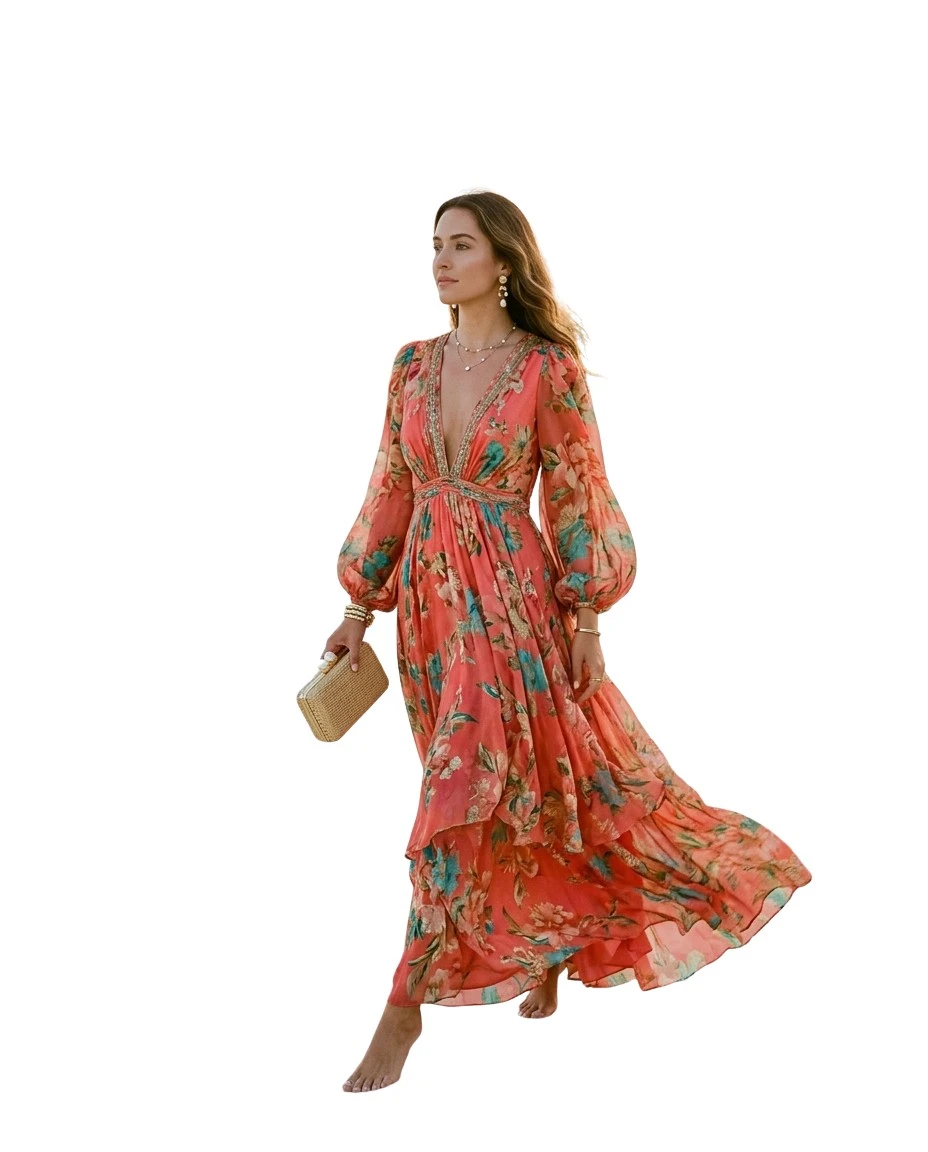 Gemma Deeks Style Guide: Resort Wear wedding guest dress in Bahamas Summer 2026
