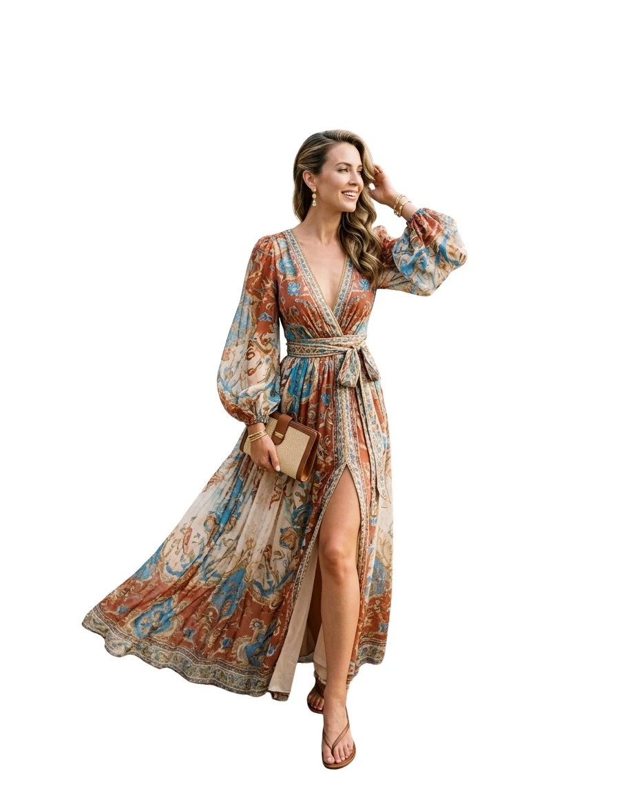 Gemma Deeks Style Guide: Resort Wear wedding guest dress in Crete Summer 2026