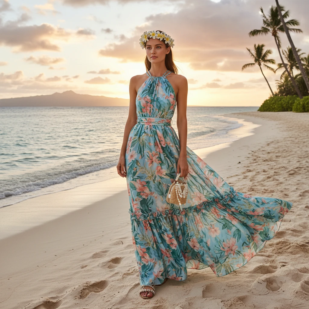 Gemma Deeks Style Guide: Resort Wear wedding guest dress in Hawaii Summer 2026