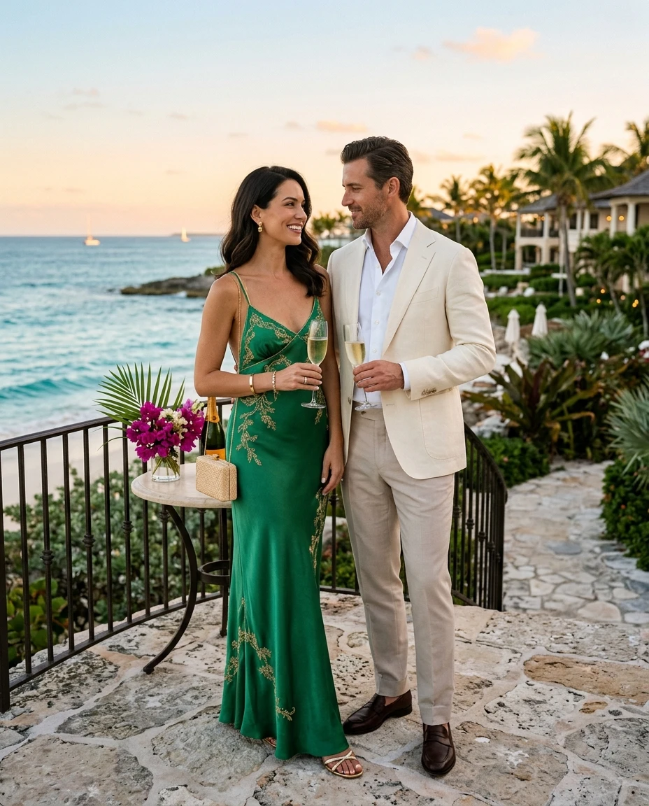 Gemma Deeks Style Guide: Semi Formal Anniversary in Bahamas Summer 2026