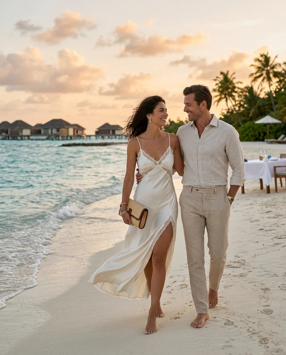 Gemma Deeks Style Guide: Semi Formal Anniversary in Maldives Summer 2026