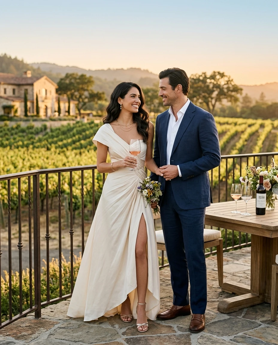 Gemma Deeks Style Guide: Semi Formal Anniversary in Napa Valley Summer 2026