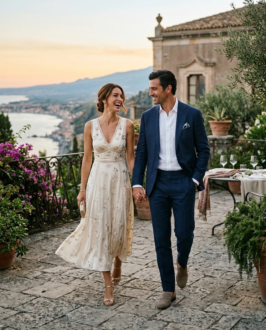 Gemma Deeks Style Guide: Semi Formal Anniversary in Sicily Summer 2026