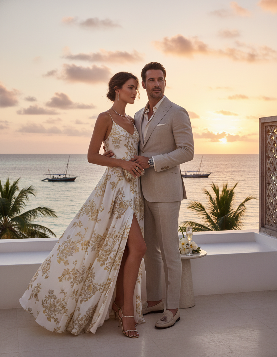 Gemma Deeks Style Guide: Semi Formal Anniversary in Zanzibar Summer 2026