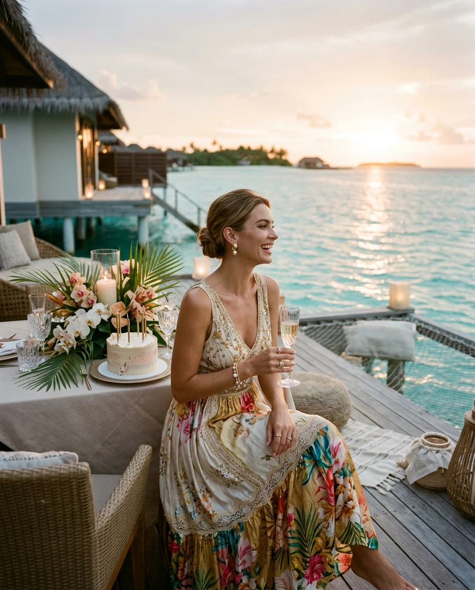 Gemma Deeks Style Guide: Semi Formal Birthday in Maldives Summer 2026
