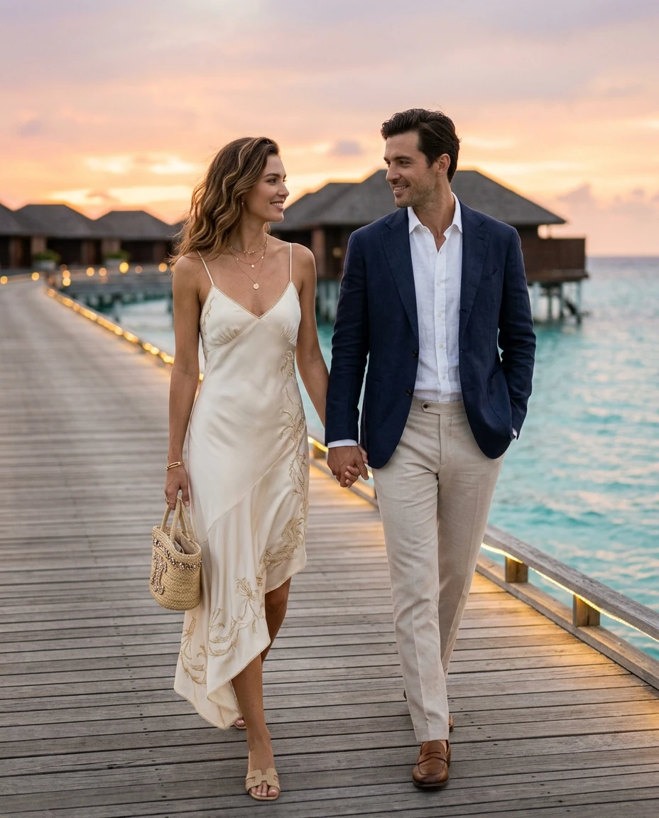 Gemma Deeks Style Guide: Semi Formal Date night in Maldives Summer 2026