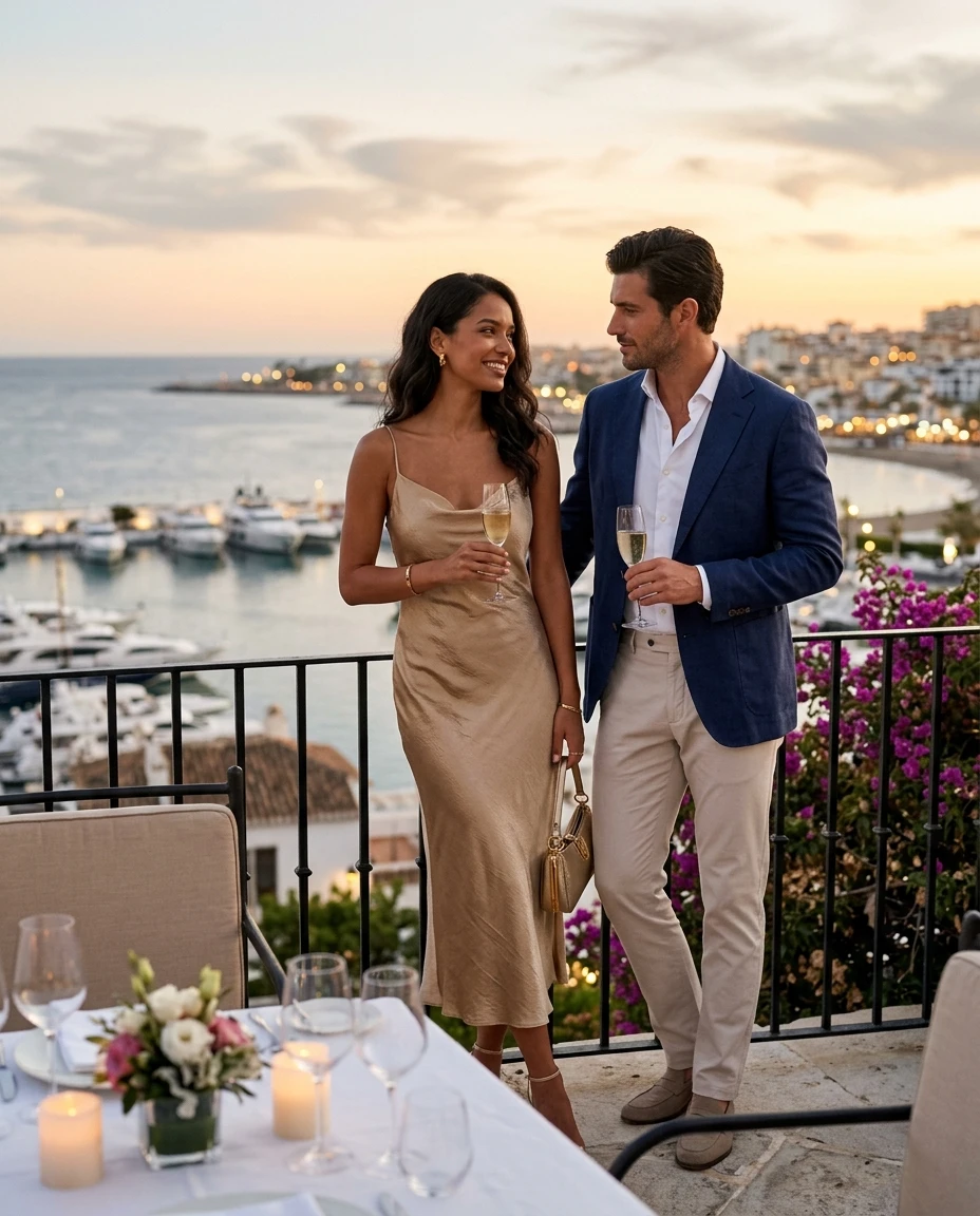 Gemma Deeks Style Guide: Semi Formal Date night in Marbella Summer 2026
