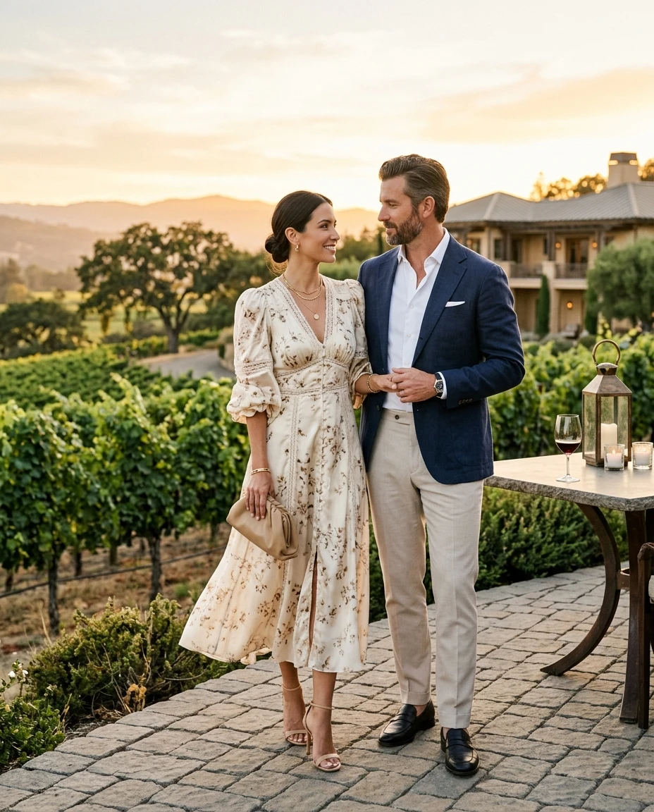 Gemma Deeks Style Guide: Semi Formal Date night in Napa Valley Summer 2026