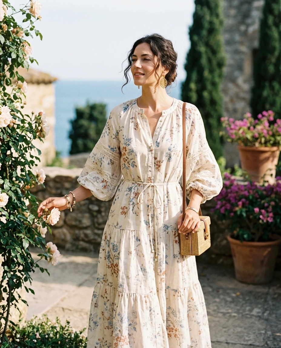 Gemma Deeks Style Guide: Semi Formal Designer Summer Dresses in Catalonia Summer 2026