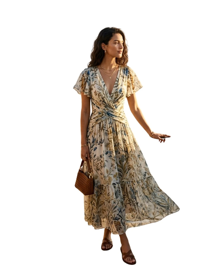 Gemma Deeks Style Guide: Semi Formal Designer Summer Dresses in Crete Summer 2026