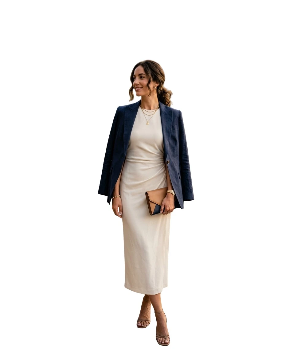 Gemma Deeks Style Guide: Semi Formal dinner outfit in Aspen Summer 2026