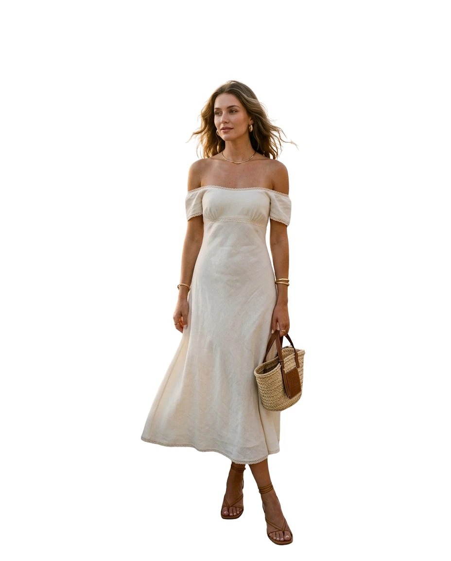 Gemma Deeks Style Guide: Semi Formal dinner outfit in Crete Summer 2026