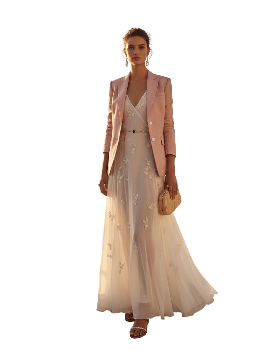 Gemma Deeks Style Guide: Semi Formal dinner outfit in Mykonos Summer 2026