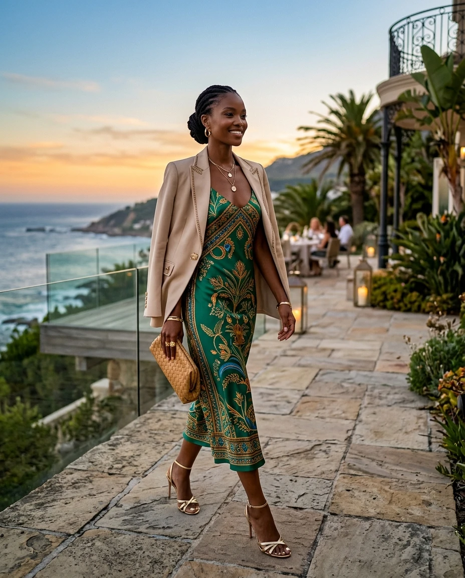 Gemma Deeks Style Guide: Semi Formal dinner outfit in South Africa Summer 2026