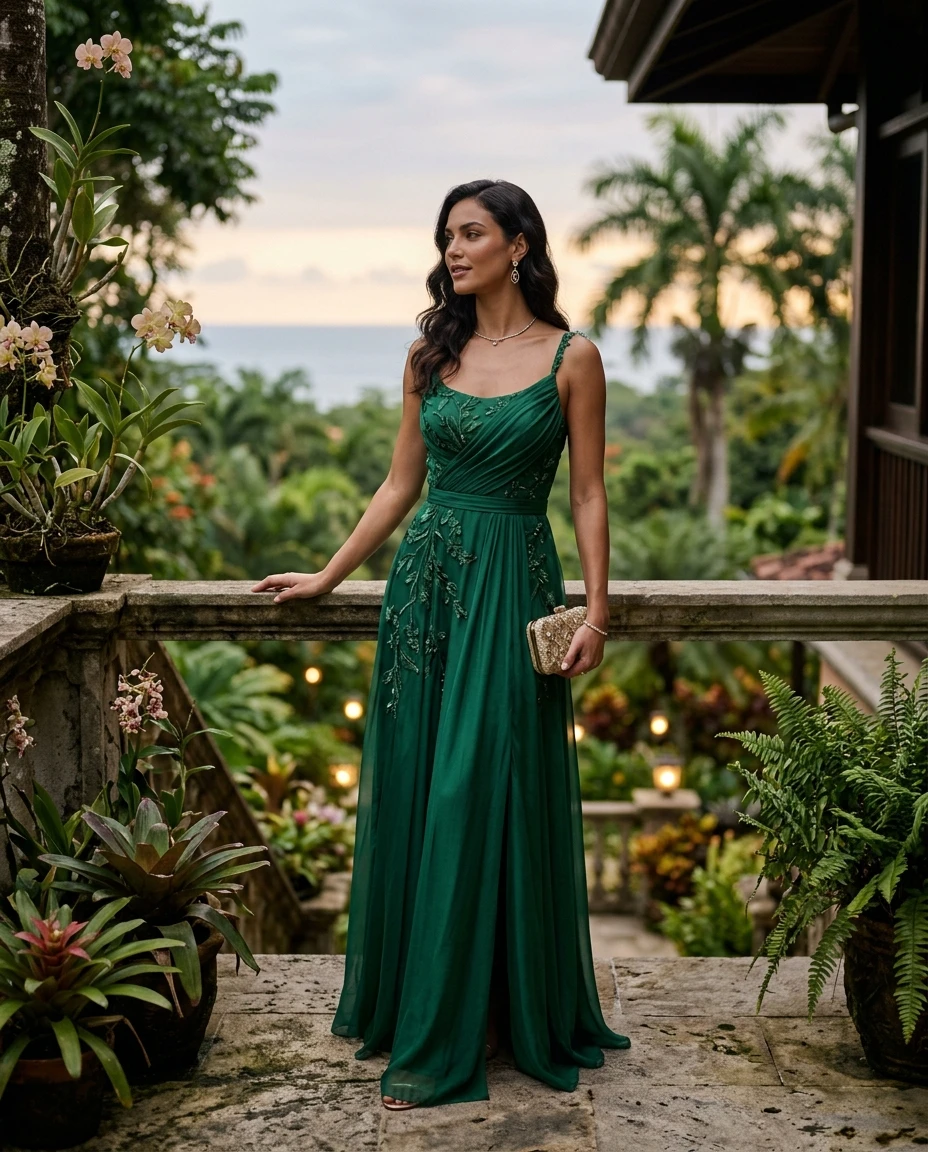Gemma Deeks Style Guide: Semi Formal gala gown in Costa Rica Summer 2026