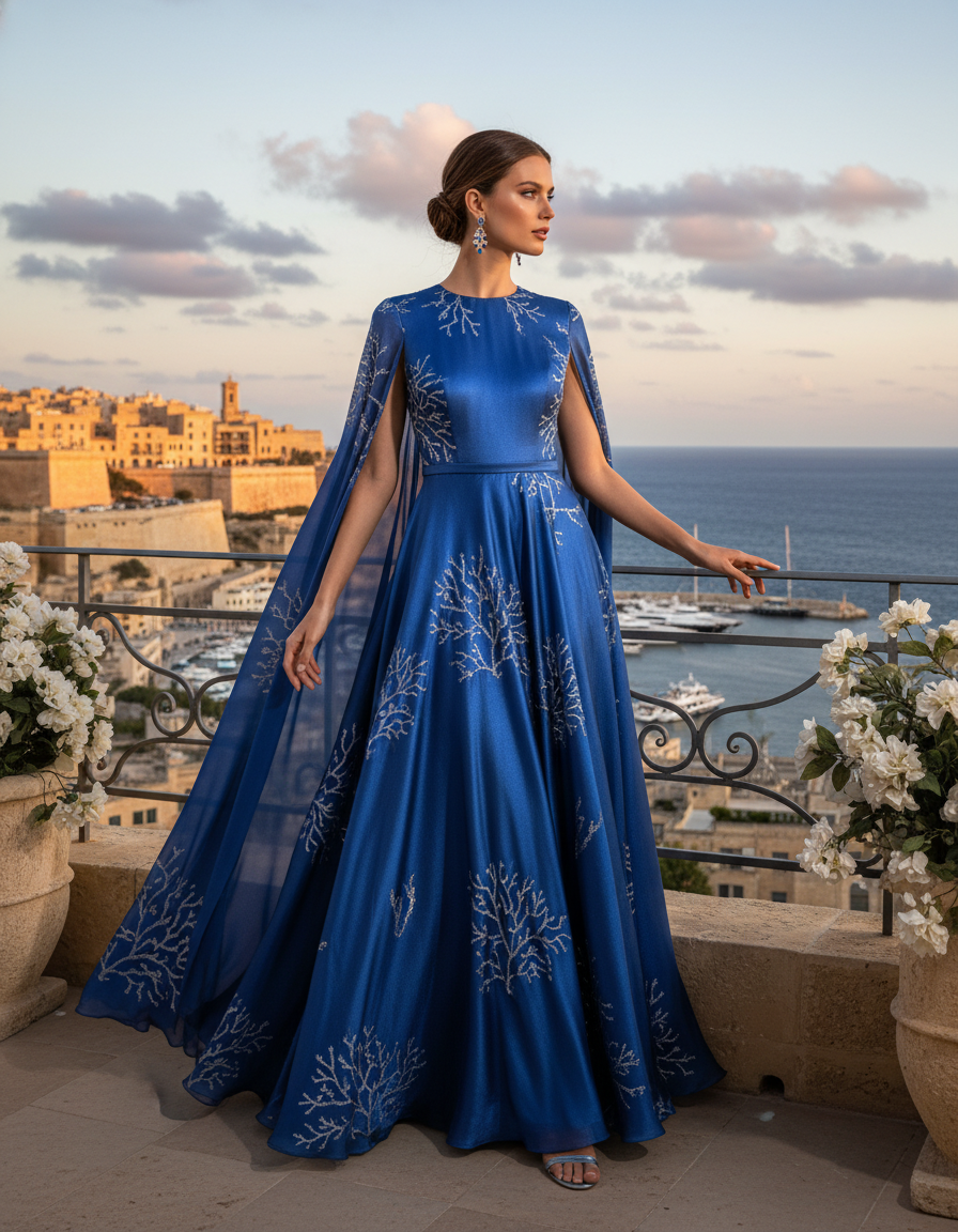 Gemma Deeks Style Guide: Semi Formal gala gown in Malta Summer 2026