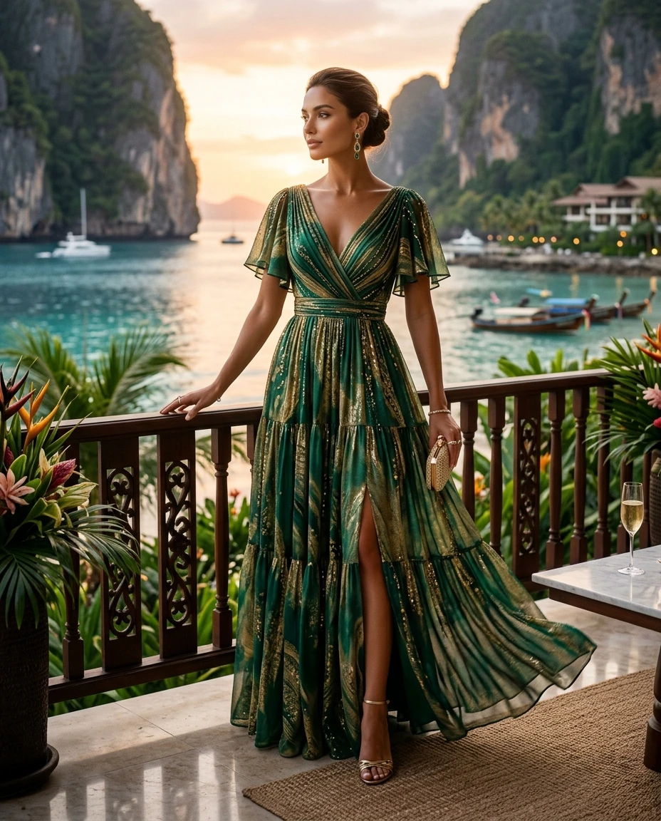 Gemma Deeks Style Guide: Semi Formal gala gown in Phuket Summer 2026