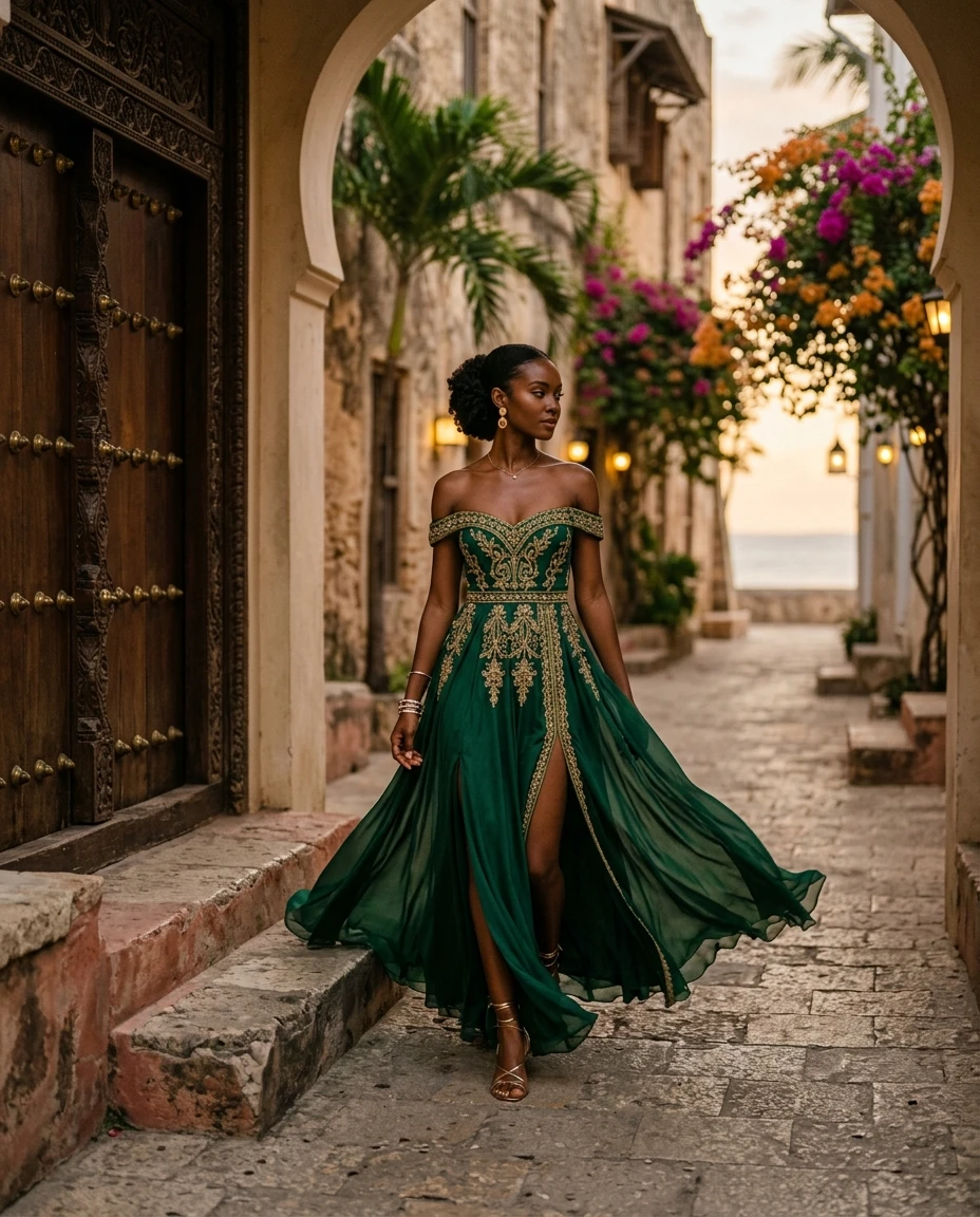 Gemma Deeks Style Guide: Semi Formal gala gown in Zanzibar Summer 2026