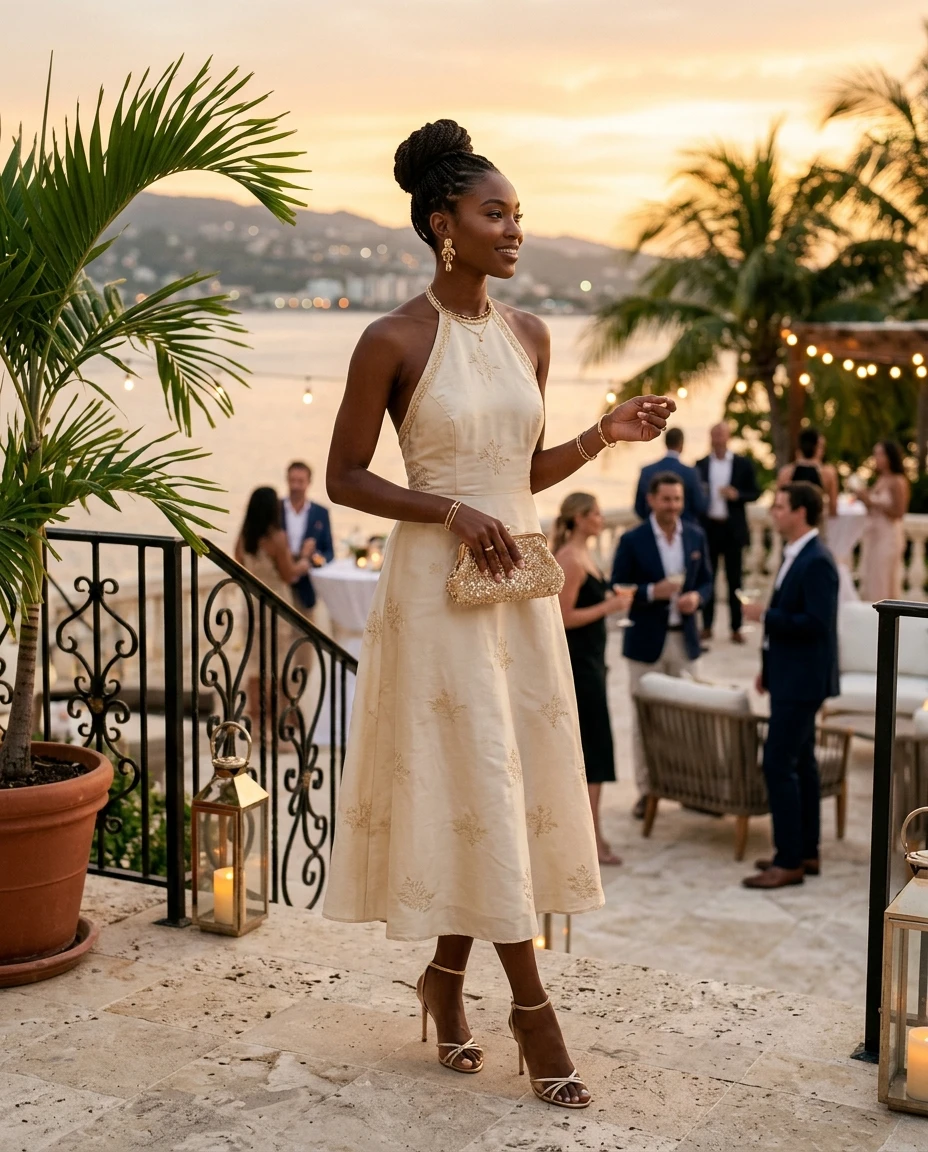 Gemma Deeks Style Guide: Semi Formal Holiday parties in Montego Bay Summer 2026