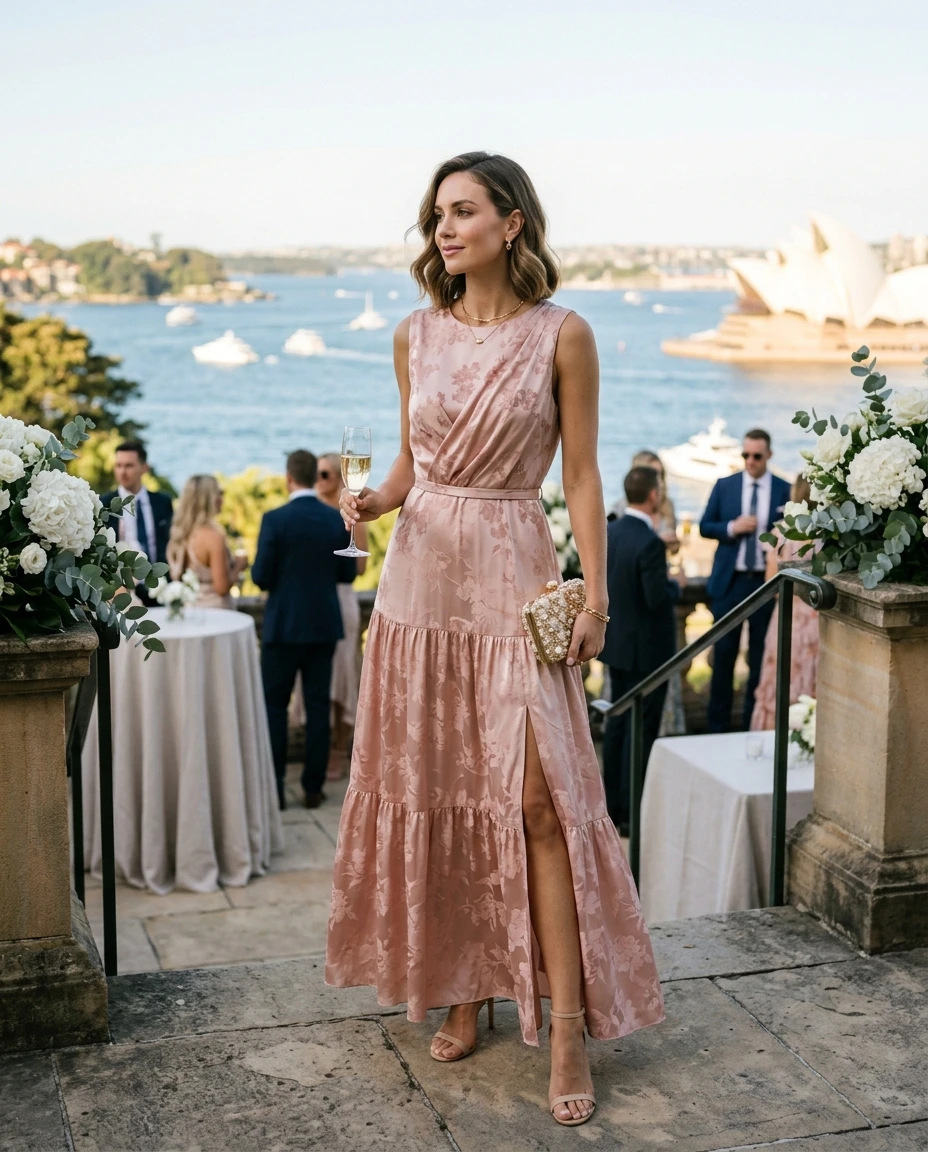 Gemma Deeks Style Guide: Semi Formal wedding guest dress in Australia Summer 2026