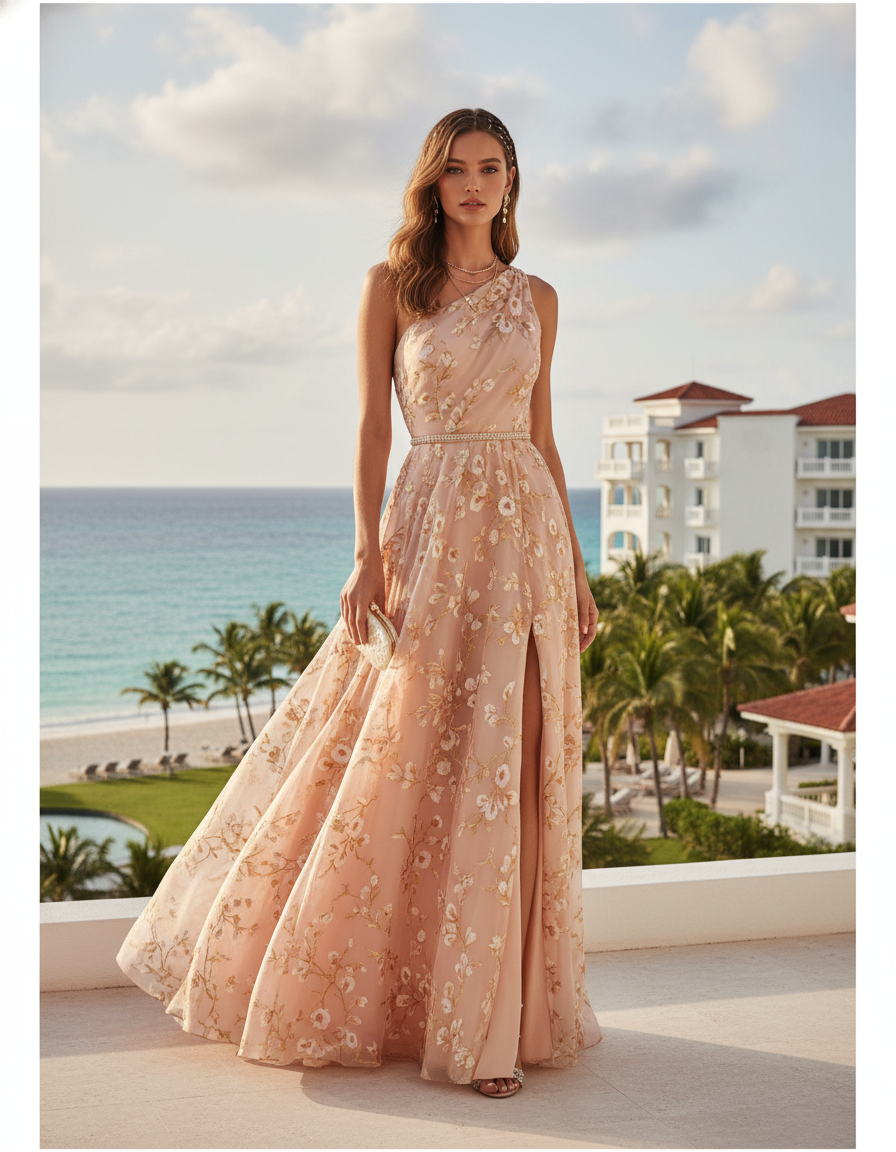 Gemma Deeks Style Guide: Semi Formal wedding guest dress in La Romana Summer 2026