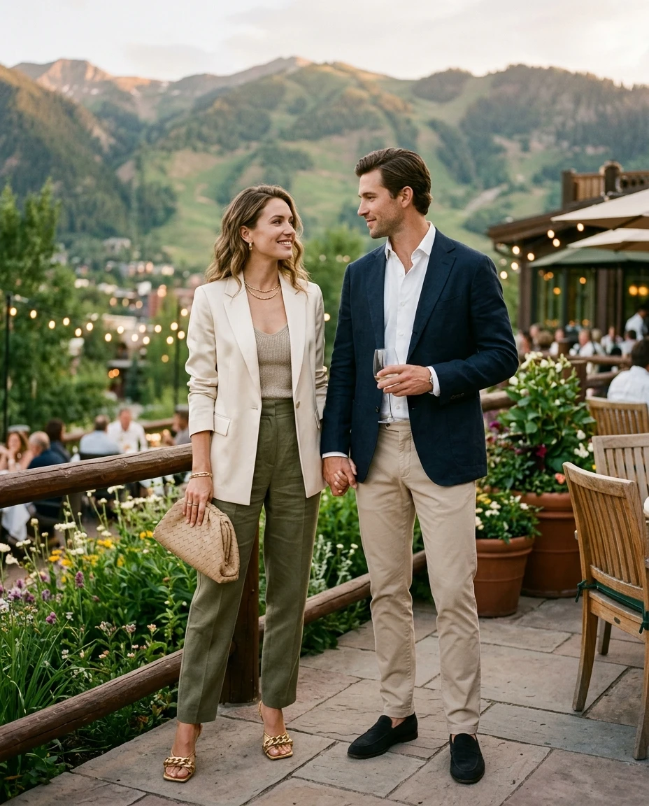 Gemma Deeks Style Guide: Smart Casual Date night in Aspen Summer 2026