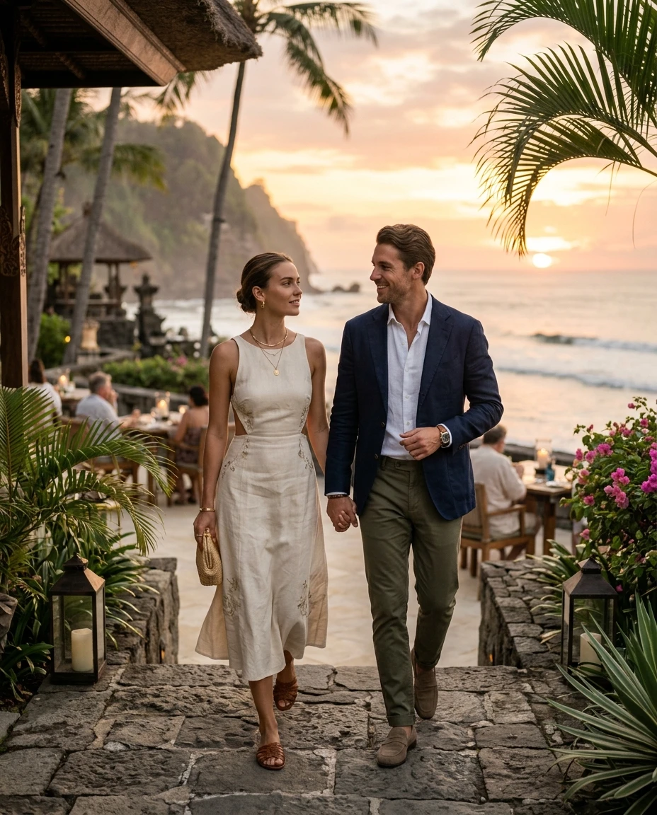 Gemma Deeks Style Guide: Smart Casual Date night in Bali Summer 2026