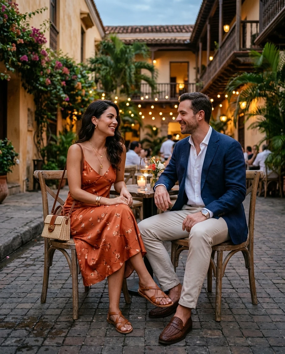 Gemma Deeks Style Guide: Smart Casual Date night in Colombia Summer 2026