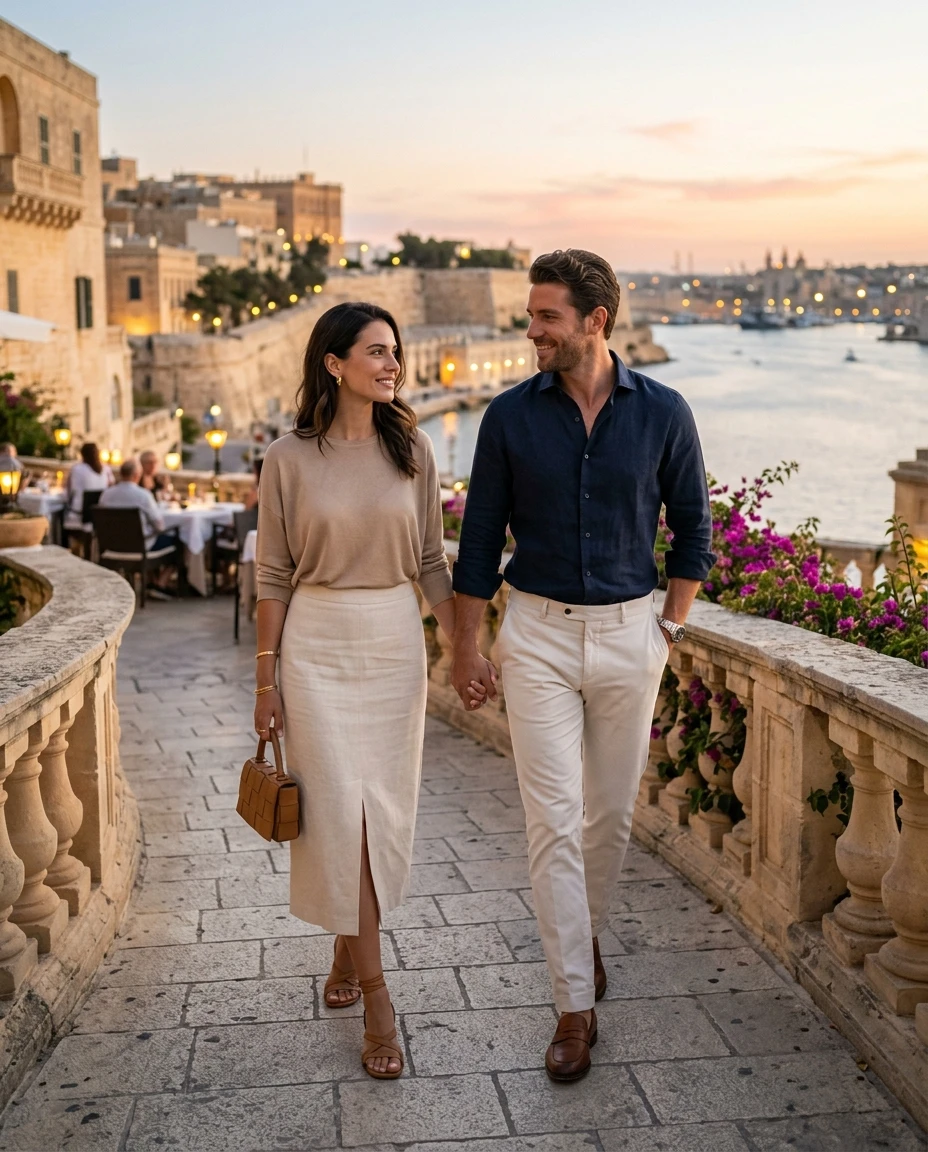 Gemma Deeks Style Guide: Smart Casual Date night in Malta Summer 2026