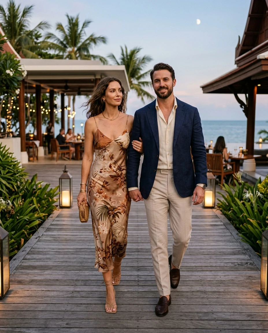 Gemma Deeks Style Guide: Smart Casual Date night in Thailand Summer 2026
