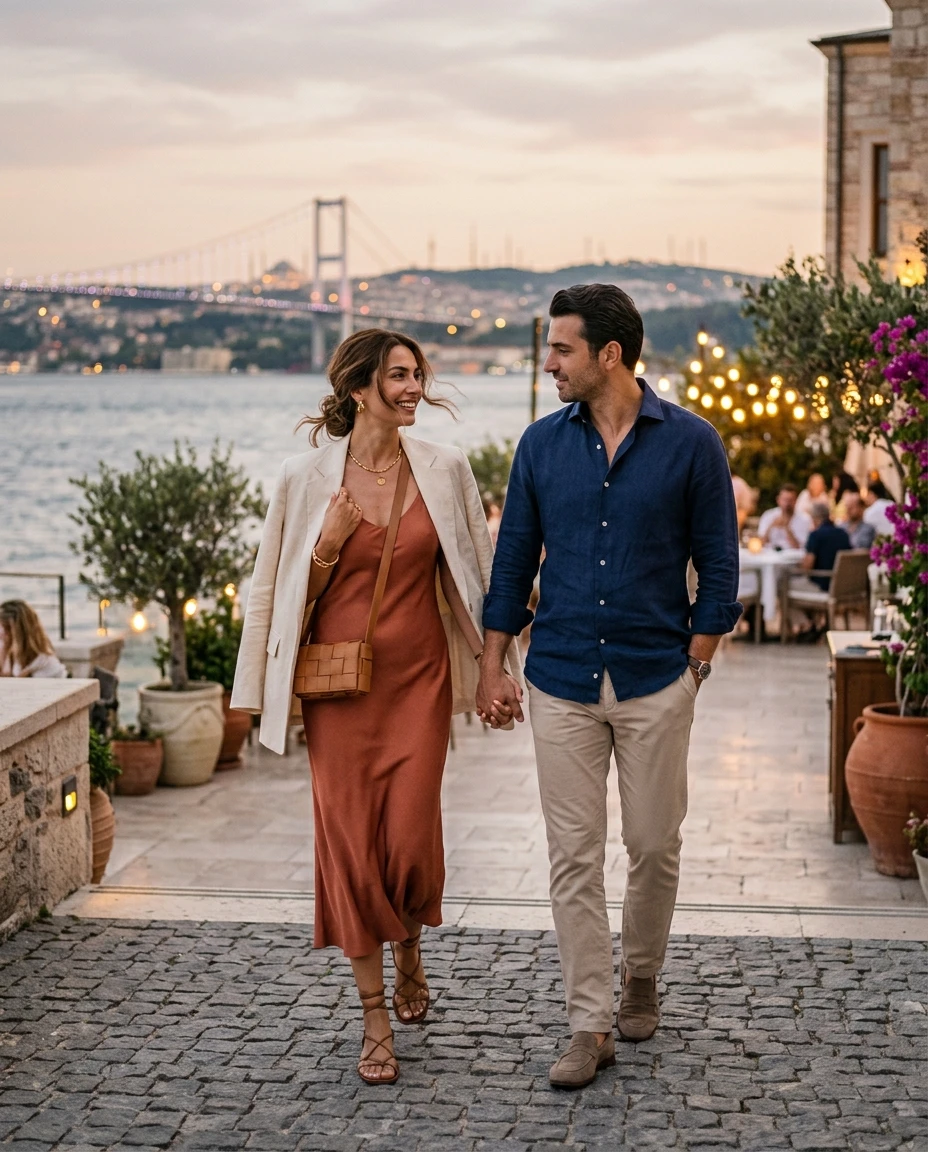 Gemma Deeks Style Guide: Smart Casual Date night in Turkey Summer 2026