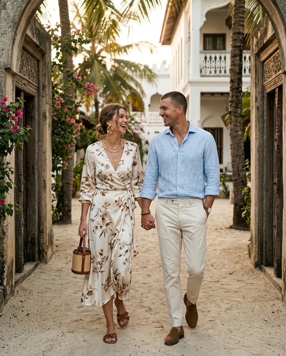 Gemma Deeks Style Guide: Smart Casual Date night in Zanzibar Summer 2026