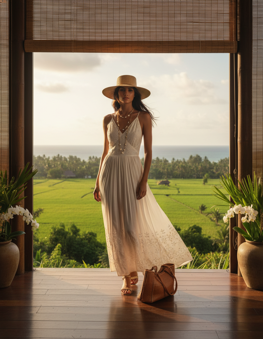 Gemma Deeks Style Guide: Smart Casual Designer Summer Dresses in Bali Summer 2026