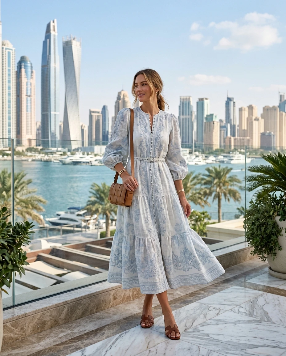 Gemma Deeks Style Guide: Smart Casual Designer Summer Dresses in Dubai Summer 2026